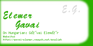 elemer gavai business card